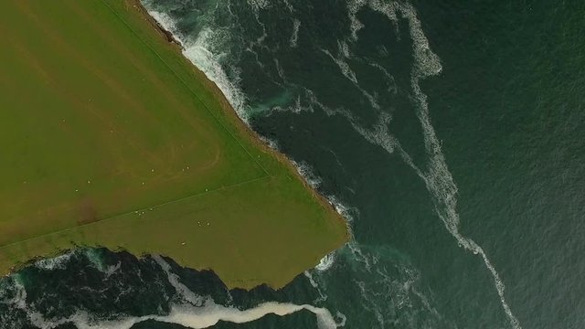 Dramatic view over the cliff in west ireland coast