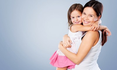 Happy Mother and daughter hugging