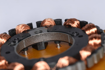 Interior of electric motor