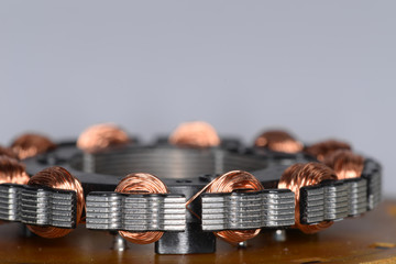 Interior of electric motor