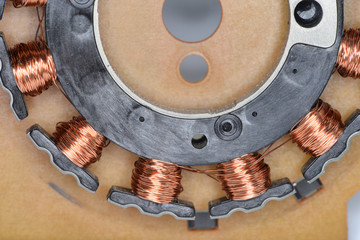 Interior of electric motor