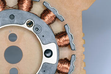 Interior of electric motor