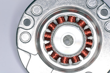 Interior of electric motor