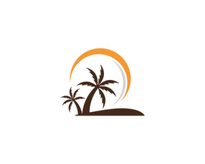 summer logo vector icon template