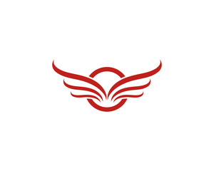 Obraz premium wing logo template vector icon illustration