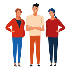 group of people avatar cartoon character