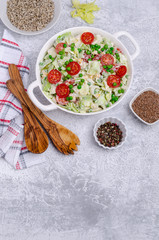 Salad of raw vegetables