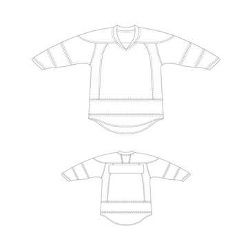 Premium Vector  Template hockey practice jersey vector illustration flat  sketch design outline