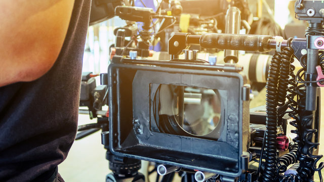 close up image of Professional camera equipment