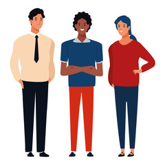 group of people avatar cartoon character