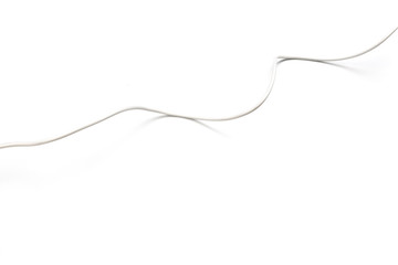 white power cable socket isolated on white background