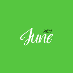 Hello June calligraphy