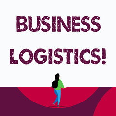 Text sign showing Business Logistics. Business photo text concerned with materials procurement and analysisagement