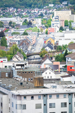 aerial view over Siegen Germany