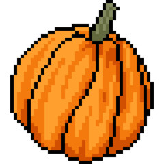Obraz premium vector pixel art pumpkin
