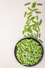 Frozen organic green beans.