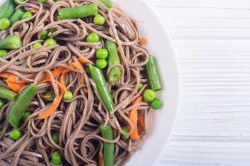 Soba noodles salad