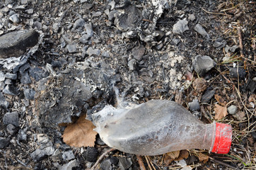 Obraz premium Plastic bottle pollution