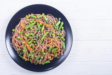 Soba noodles salad
