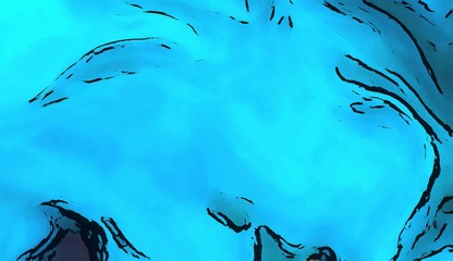 Abstract surrealistic background. Very colorful and warm pattern in juicy colors. Swirls and waves design. Paint and cartoon lines elements. Glow effect. 