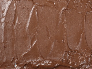Cream chocolate spread background and texture, top view