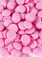 strawberry chocolate chips isolated on white