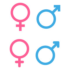 men and women sigs scribbled and rounded vector