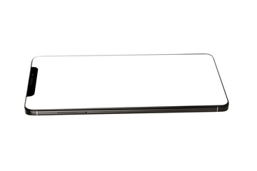 Isolated Black Full Display Smartphone
