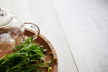 採れたてフレッシュハーブティー