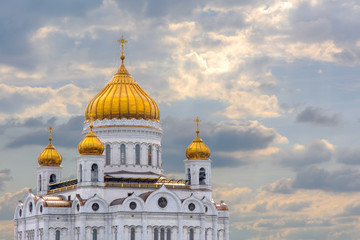 Cathedral of Christ the Savior in Moscow in Russia.