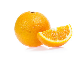 Orange fruit isolated on white background