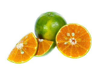 Orange fruit isolated on white background