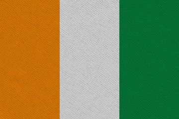 Fototapeta premium cote d'ivoire - Ivory Coast fabric flag