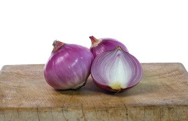 red onion isolated on the white background