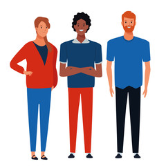 Fototapeta premium group of people avatar cartoon character