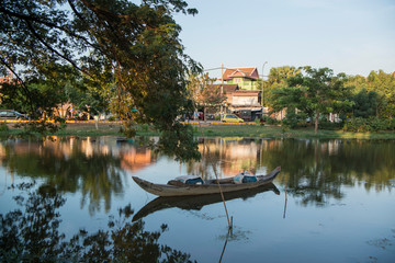 CAMBODIA SIEM REAP CITY RIVER