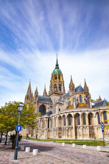 Obraz premium the XIth century gothic Cathedral in Bayeux, Lower Normandy