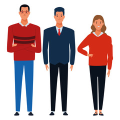 Obraz premium group of people avatar cartoon character