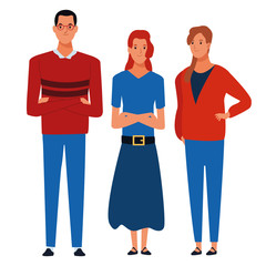 group of people avatar cartoon character