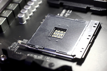 Motherboard socket at an angle