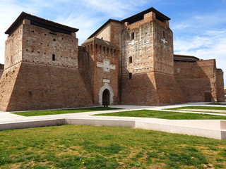 Ancient, famous castle Sismondo in Rimini, Italy. Tourist attraction of the city of Rimini.