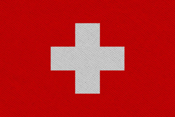 Obraz premium Switzerland fabric flag