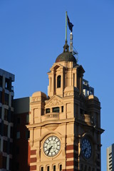 Uhrenturm am Bahnhof in Melboure in Australien