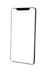 Isolated Black Full Display Smartphone