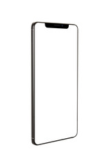 Isolated Black Full Display Smartphone