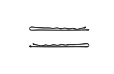 Black hair clips on isolated white background