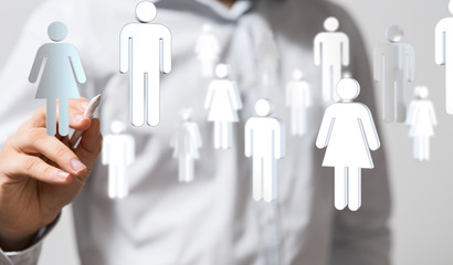 communication network  digital workforce 3d