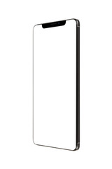 Isolated Black Full Display Smartphone