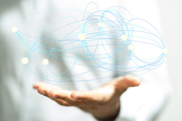 3d social human connection concept