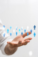 group of human network 3d